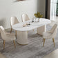 White Double Base Dining Table Modern Stone Table for Kitchen Clearhalo 'Dining Tables & Seating' 'Dining Tables' 'dining_table' 'furn' 'furn_dining_table' 'Furniture' 'Kitchen & Dining Furniture' 1200x1200_066f6289-b2b0-45fe-bb5b-05bc27cd38c2