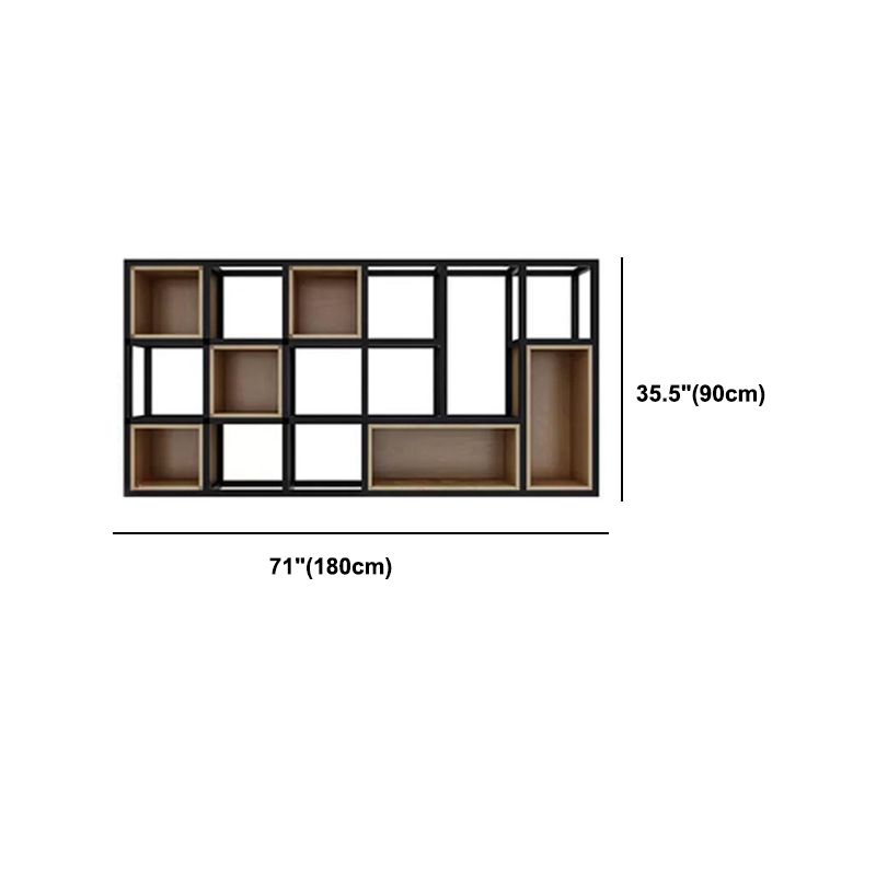Industrial Style Bookcase Wall Mounted Bookshelf for Office and Study Room Clearhalo 'Bookcases' 'furn' 'furn_bookcases' 'Furniture' 'Office Furniture' 1200x1200_0670bade-5fd3-4457-96dd-f4828ef1b274