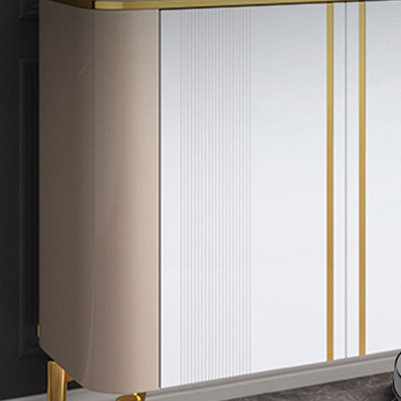 Glam Sideboard Buffet 3 Drawers and 2 Doors Adjustable Shelving Buffet Sideboard Clearhalo 'buffet_sideboard' 'Buffets & Sideboards' 'furn' 'furn_buffet_sideboard' 'Furniture' 'Kitchen & Dining Furniture' 1200x1200_0670d558-776b-4613-8a89-44fe2c0e91b5