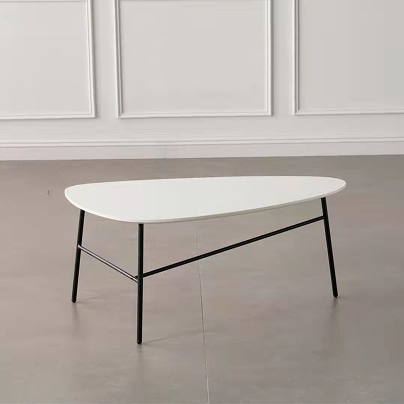 Modern Metal 3 Legs / Trestle Base Triangle / Oval Wood Top Coffee Table Clearhalo 'Coffee & Accent Tables' 'Coffee Tables' 'coffee_tables' 'furn' 'furn_coffee_tables' 'Furniture' 'furniture_coffee_tables' 'Living Room Furniture' 1200x1200_06712d95-b5f3-4626-85f2-216ad6b886ea