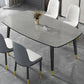 Minimalist Kitchen Sintered Stone Top Dining Table Rectangle Shape Dining Table with 4 Legs Base Clearhalo ' dining_table' 'Dining Tables & Seating' 'Dining Tables' 'Furniture' 'furniture_dining_table' 'Kitchen & Dining Furniture' 'kitchen&dining_furn' 'kitchen' 'kitchen_dining_table' 1200x1200_0671c155-6065-4b1c-afcf-c66fd9ce6149