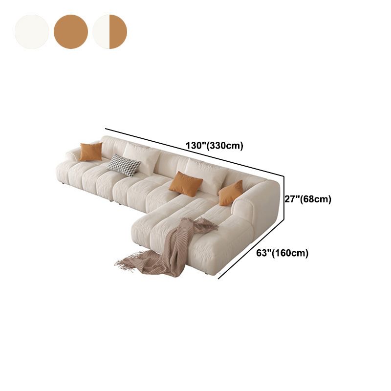 L-Shape Velvet Sectional with Recessed Arm and Pillow Back for Apartment Clearhalo 'furn' 'furn_sectionals' 'Furniture' 'Living Room Furniture' 'Sectionals' 1200x1200_0671d153-a523-43d6-b9e7-29d8ee6acd68