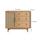 Moderne 3-lads dressoir Pine vaste houten buffetstandaard met 2 deuren