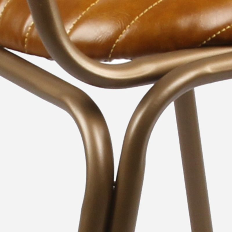Scandinavian Gold Counter Stools Iron Leather Armless Indoor Bar Stools Clearhalo 'Bar Furniture' 'Bar Stools' 'bar_stools' 'furn' 'furn_bar_stools' 'furniture_bar_stools' 'Kitchen & Dining Furniture' 'kitchen&dining_furn' 'kitchen' 'kitchen_furn' Furniture' 1200x1200_06728f84-b16d-4191-8b21-3e4a6fbf7e72