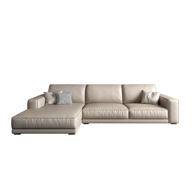 Cushions Faux Leather Square Arm Sofa with Waterproof and Wear-resisting Clearhalo 'furn' 'furn_sectionals' 'Furniture' 'furniture_sectionals' 'kitchen' 'kitchen_sectionals' 'Living Room Furniture' 'Sectionals' 1200x1200_0672e329-85c9-4f39-a7fd-2979488204c4