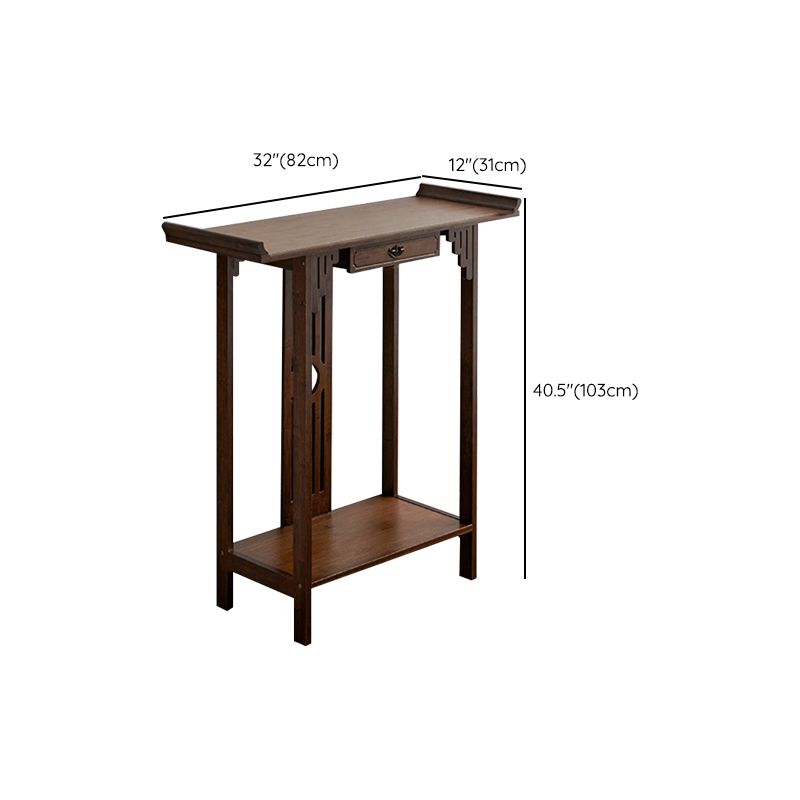 Mid Century Modern Console Table 12"W Wood Console Sofa Table