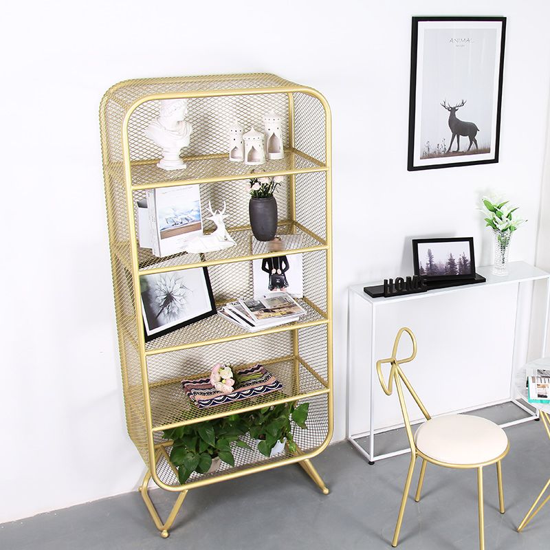 Scandinavian Style Standard Bookcase Metal Closed Back Book Shelf Clearhalo 'Bookcases' 'furn' 'furn_bookcases' 'Furniture' 'furniture_bookcases' 'Office Furniture' 1200x1200_0675ae74-db4e-43cb-93bc-830c91ee487d