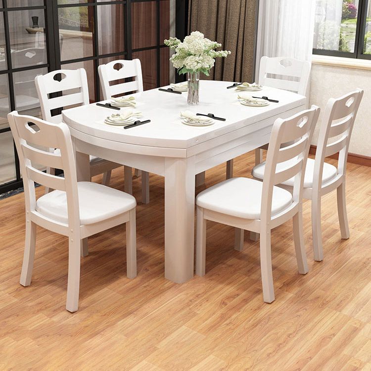 Dining Room Dinner Table 4 Legs Rubberwood Round Dining Table Clearhalo 'Dining Tables & Seating' 'Dining Tables' 'dining_table' 'furn' 'furn_dining_table' 'Furniture' 'Kitchen & Dining Furniture' 1200x1200_0677c523-7a62-4ca5-9ee6-cafae80ac747