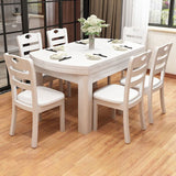 Dining Room Dinner Table 4 Legs Rubberwood Round Dining Table Clearhalo 'Dining Tables & Seating' 'Dining Tables' 'dining_table' 'furn' 'furn_dining_table' 'Furniture' 'Kitchen & Dining Furniture' 1200x1200_0677c523-7a62-4ca5-9ee6-cafae80ac747