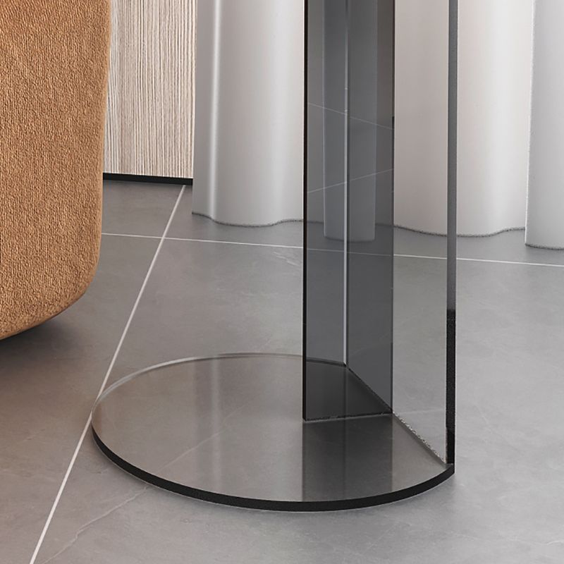 11" Wide Glam Side Table Sled Acrylic Clear Accent Side Table