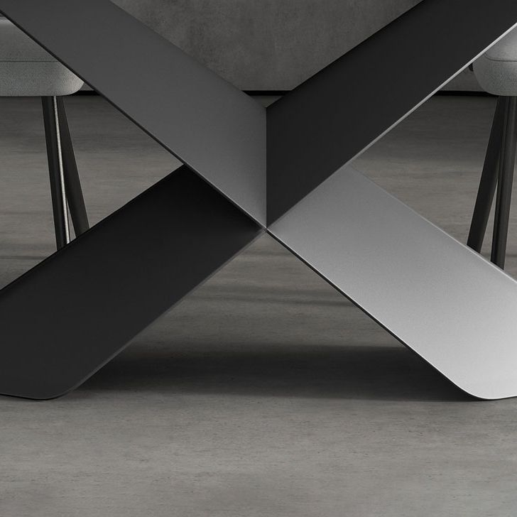 Modern Style Sintered Stone Dining Table with White Table and Pedestal Base for Home Use Clearhalo 'Dining Room Sets' 'Dining Tables & Seating' 'dining_room_set' 'furn' 'furn_dining_room_set' 'Furniture' 'furniture_dining_room_set' 'Kitchen & Dining Furniture' 'kitchen&dining_furn' 'kitchen' 1200x1200_06786dba-c642-49a3-b67e-8dcec7dfdb2b