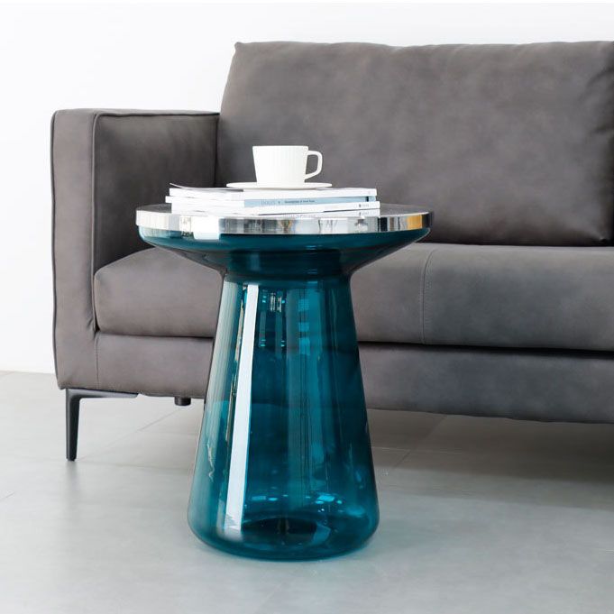 20.47" Tall Mid-century Style Side End Table Glass Pedestal Round Sofa Side Accent Table Clearhalo 'Coffee & Accent Tables' 'End & Side Tables' 'end_side_tables' 'furn' 'furn_end_side_tables' 'Furniture' 'Living Room Furniture' 1200x1200_0678bbbd-b164-4b72-83c1-cd3e8d953ef2
