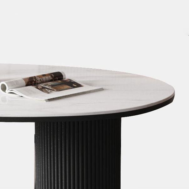 Sintered Stone Top Dining Table Oval Table with Metal Base and 3 Legs Clearhalo ' dining_table' 'Dining Tables & Seating' 'Dining Tables' 'furn' 'furn_dining_table' 'Furniture' 'furniture_dining_table' 'Kitchen & Dining Furniture' 'kitchen&dining_furn' 'kitchen' 'kitchen_dining_table' 1200x1200_067d18fb-2790-45ad-be9d-7da3bd22d72f