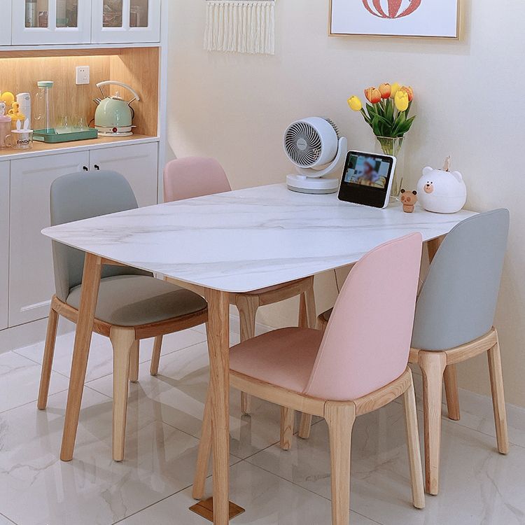 Contemporary Sintered Stone Top Table Standard Rectangle Dining Table for Kitchen Clearhalo ' dining_table' 'Dining Tables & Seating' 'Dining Tables' 'furn' 'furn_dining_table' 'Furniture' 'furniture_dining_table' 'Kitchen & Dining Furniture' 'kitchen&dining_furn' 'kitchen' 'kitchen_dining_table' 1200x1200_067d28a2-8544-420e-a916-91d08dd76142