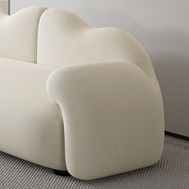 Scandinavische zitplaatsen witte kussens Rolled Arm woonkamer bank