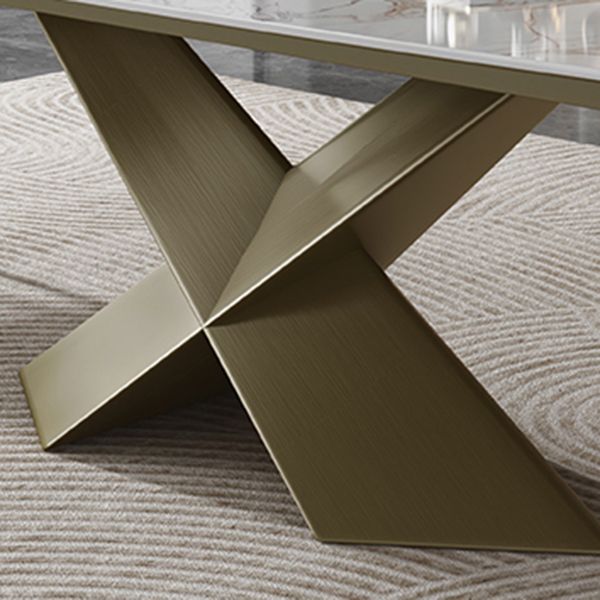 Rectangle Dining Table Sintered Stone Dining Table for Dining Room Clearhalo 'Dining Tables & Seating' 'Dining Tables' 'dining_table' 'furn' 'furn_dining_table' 'Furniture' 'Kitchen & Dining Furniture' 1200x1200_0680a5eb-f029-453f-bc56-78f6fbdcc582