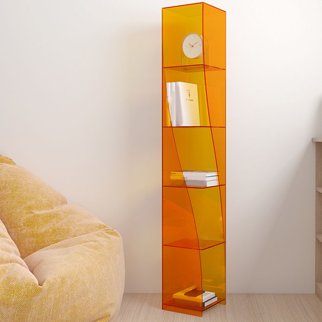 Modern Style Closed Back Bookshelf Vertical Acrylic Bookcase Clearhalo 'Bookcases' 'furn' 'furn_bookcases' 'Furniture' 'Office Furniture' 1200x1200_068207c8-eddf-4af9-9566-7cefc8f15ed8