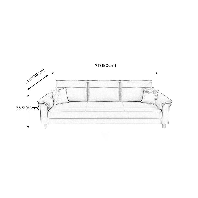 Sofá de sofá de cuero de cuero sintético resistente a las manchas Setente de brazo superior con almohadas