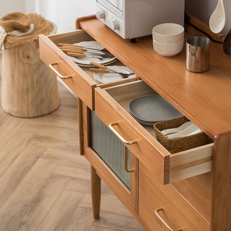Scheda laterale in legno con mobili moderni soggiorno minimalista a buffet