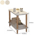 Scandinavian 2 Shelves Accent Table Nightstand 21" Tall with Legs