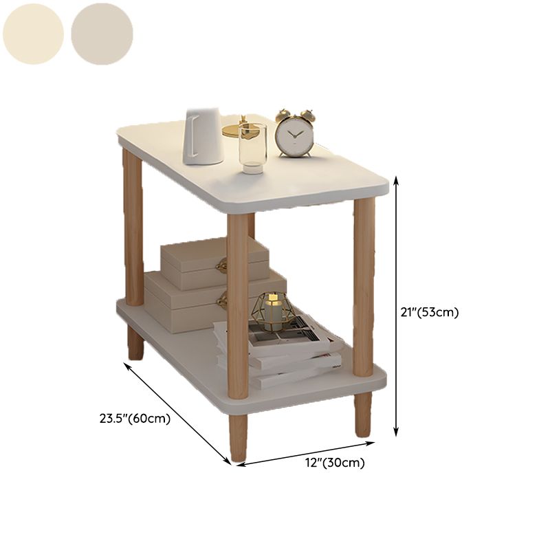 Scaffali scandinavi 2 menomini da tavola di accento 21 "di altezza con le gambe