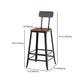 29.53" Industrial Bar and Counter Stool Low Back Stool with 4 Legs Clearhalo 'Bar Furniture' 'Bar Stools' 'bar_stools' 'furn' 'furn_bar_stools' 'Furniture' 'furniture_bar_stools' 'Kitchen & Dining Furniture' 1200x1200_0682601c-3a06-47f9-bfa6-cb1d39243b37