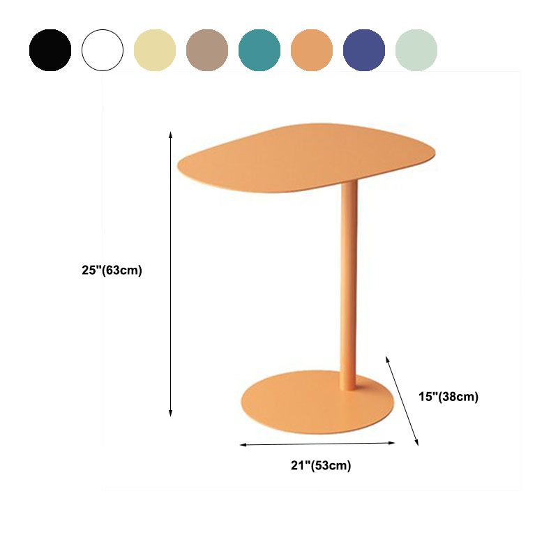 Rectangular Metal Table with Pedestal Base Base Medieval Modern Style Side Table