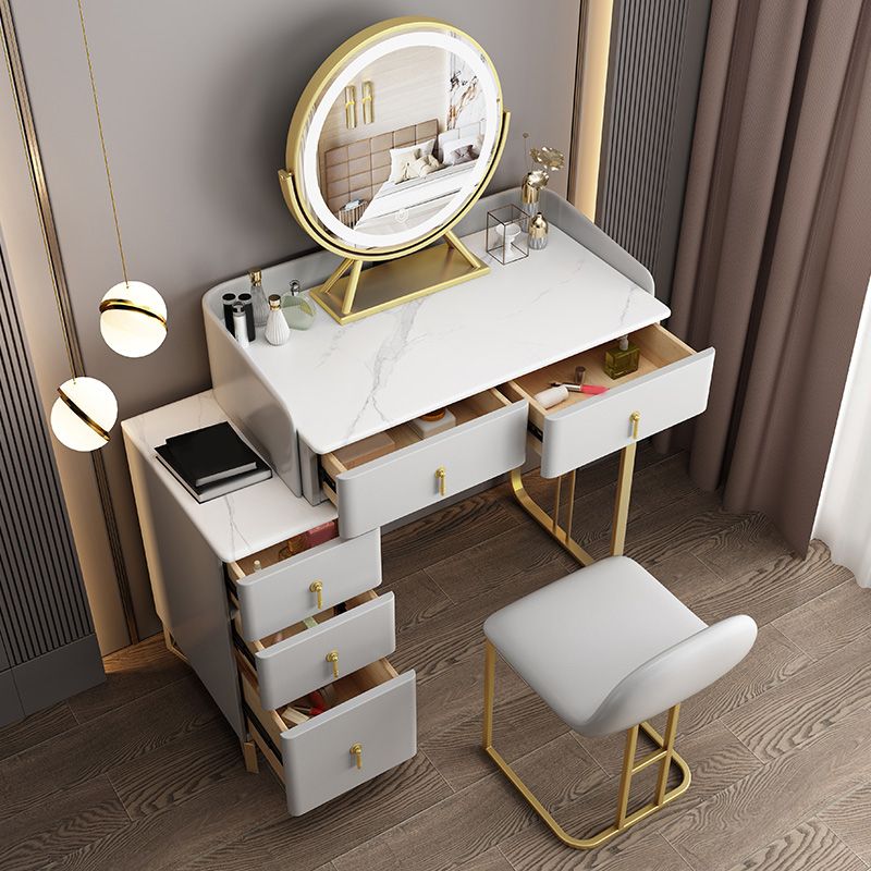 31.88 "5つのストレージ引き出し付きの高メイクアップバニティグラムバニティセット