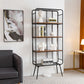 Scandinavian Iron Etagere Bookshelf Open Vertical Bookshelf for Bedroom Clearhalo 'Bookcases' 'furn' 'furn_bookcases' 'Furniture' 'furniture_bookcases' 'Office Furniture' 1200x1200_068372d6-9bcf-4cc1-a4bb-219a5abf6934
