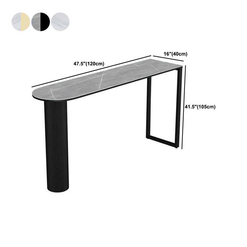 Nordic Simple Bar Table Stone Top Free Form Top Bistro Table for Restaurant Clearhalo 'Bar Furniture' 'Bar Tables' 'bar_tables' 'furn' 'furn_bar_tables' 'Furniture' 'Kitchen & Dining Furniture' 1200x1200_068494e8-6d9c-4618-a0d9-980009fb566b
