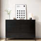 Modern Pine Horizontal Storage Chest with 8 Soft-Close Drawers for Home