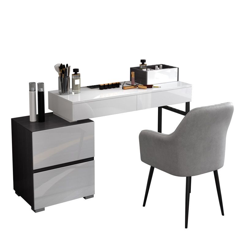 Contemporary Vanity Dressing Table Set 4 Drawer Makeup Vanity Desk Table Clearhalo 'Bedroom Furniture' 'furn' 'furn_makeup_vanities' 'Furniture' 'Makeup Vanities' 'makeup_vanities' 1200x1200_06855dcf-bf53-4b6f-b432-4a424ce61af0