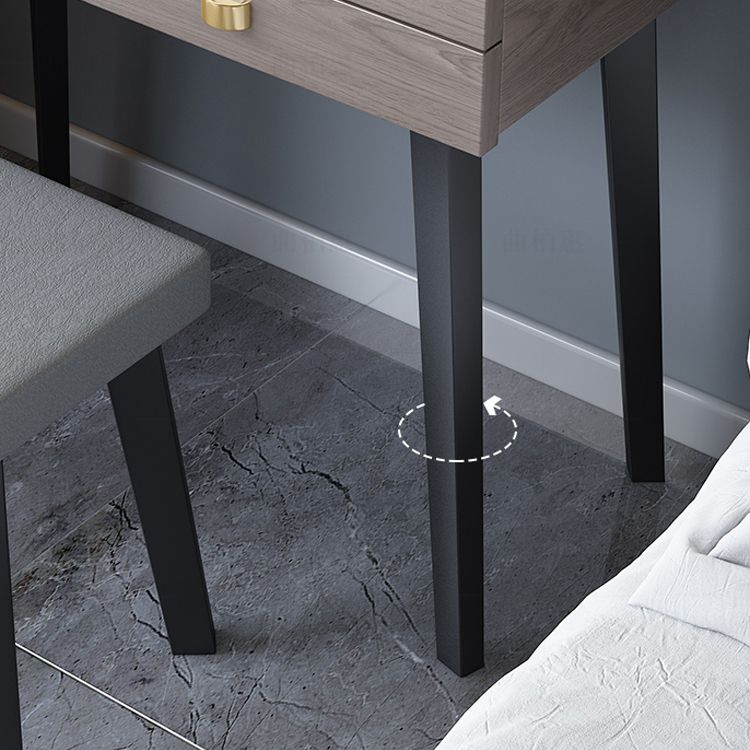 Flip-Top-Waschtabelle 3-Schüchterstuhl-Waschtisch mit Lagerregalen