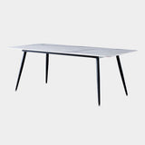 Metal Industrial Rectangle Dining Table Sintered Stone Table with 4 Black Legs Clearhalo ' dining_table' 'Dining Tables & Seating' 'Dining Tables' 'furn' 'furn_dining_table' 'Furniture' 'furniture_dining_table' 'Kitchen & Dining Furniture' 'kitchen&dining_furn' 'kitchen' 'kitchen_dining_table' 1200x1200_06875c94-3110-4fb1-8b10-f05cc27e4e00