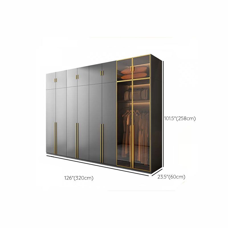 Modern Glass Wardrobe Wardrobe Armoire Wardrobe Cabinet for Home