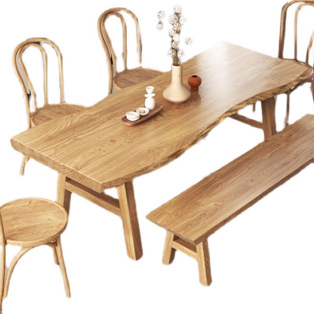 Rectangle Wood Color Dining Table Solid Wood Table Modern Style with 4 Legs Clearhalo ' dining_table' 'Dining Tables & Seating' 'Dining Tables' 'Furniture' 'furniture_dining_table' 'Kitchen & Dining Furniture' 'kitchen&dining_furn' 'kitchen' 'kitchen_dining_table' 1200x1200_06882055-8a54-4f6a-a49b-84b97a6d2723