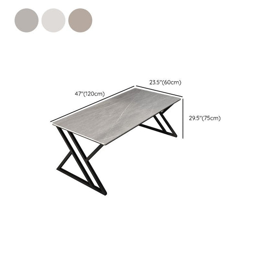 Rechteckiger Industrial Office Desk Antique Finish Computer Desk mit Metallbeinen