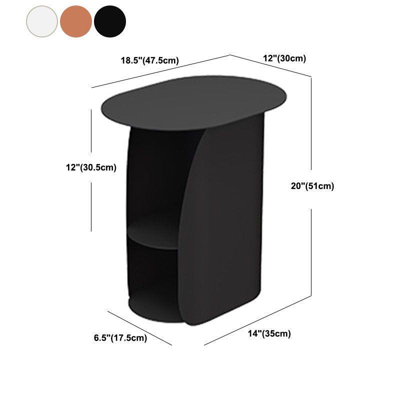 Modern Metal Night Table Lower Shelf Bedside Cabinet for Bedroom Clearhalo 'Bedroom Furniture' 'furn' 'furn_night_stand' 'Furniture' 'night_stand' 'Nightstands' 1200x1200_068a9d5e-2924-4ef7-9bcc-60da64853453