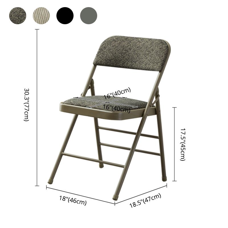 Contemporary Side Chair Home Metal Folding Open Back Armless Dining Side Chair Clearhalo ' kitchen&dining_furn' 'Dining Chairs' 'Dining Tables & Seating' 'dining_chair' 'furn' 'furn_dining_chair' 'Furniture' 'furniture_dining_chair' 'Kitchen & Dining Furniture' 'kitchen' 1200x1200_068ac7d1-dbd6-4b7e-8d8c-e9d964d0dd31