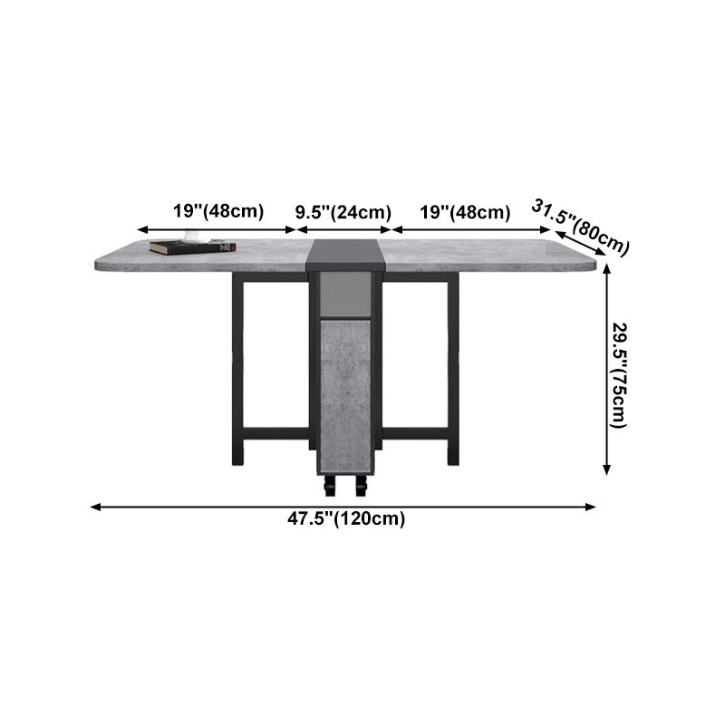 Rectangle Mid-Century Modern Dining Table Grey Base Table for Dining Room Clearhalo ' dining_table' 'Dining Tables & Seating' 'Dining Tables' 'furn' 'furn_dining_table' 'Furniture' 'furniture_dining_table' 'Kitchen & Dining Furniture' 'kitchen&dining_furn' 'kitchen' 'kitchen_dining_table' 1200x1200_068c05e8-5686-4b51-8b05-da7479b1f249