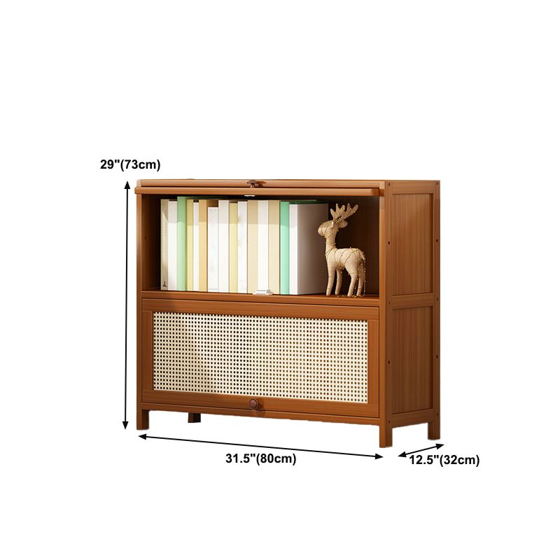12.5 "W Bamboo boekenplank Moderne gesloten opslag boekenkast voor thuiskantoor