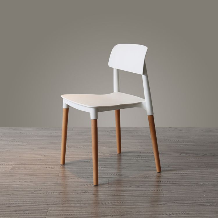 Nordic Style Dining Room Chair Open Back Dining Side Chair with Solid Wood Legs Clearhalo ' kitchen&dining_furn' 'Dining Chairs' 'Dining Tables & Seating' 'dining_chair' 'furn' 'furn_dining_chair' 'Furniture' 'furniture_dining_chair' 'Kitchen & Dining Furniture' 'kitchen' 1200x1200_068ec364-b901-401e-9238-809dae604889