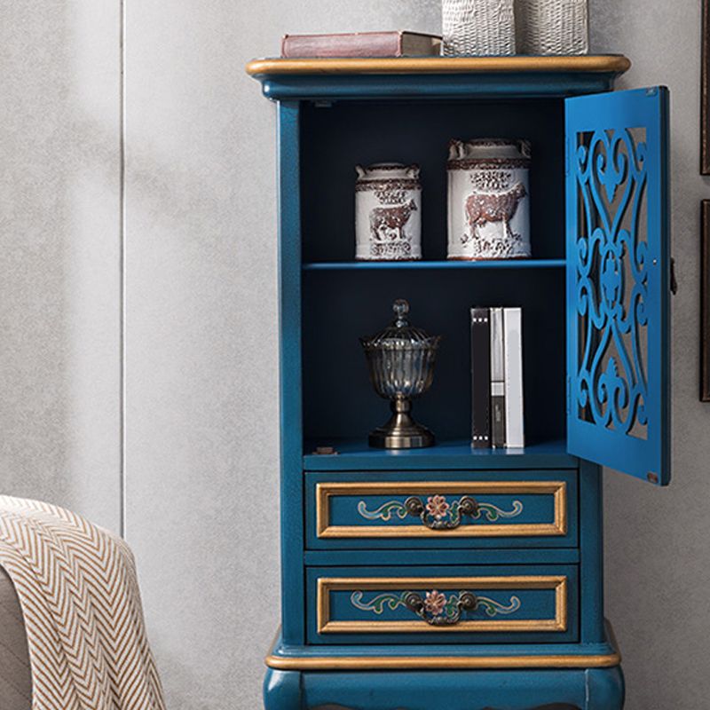 47。2 "高さの悩みのある木材サイドキャビネット2-引き出し1-ドア収納キャビネット