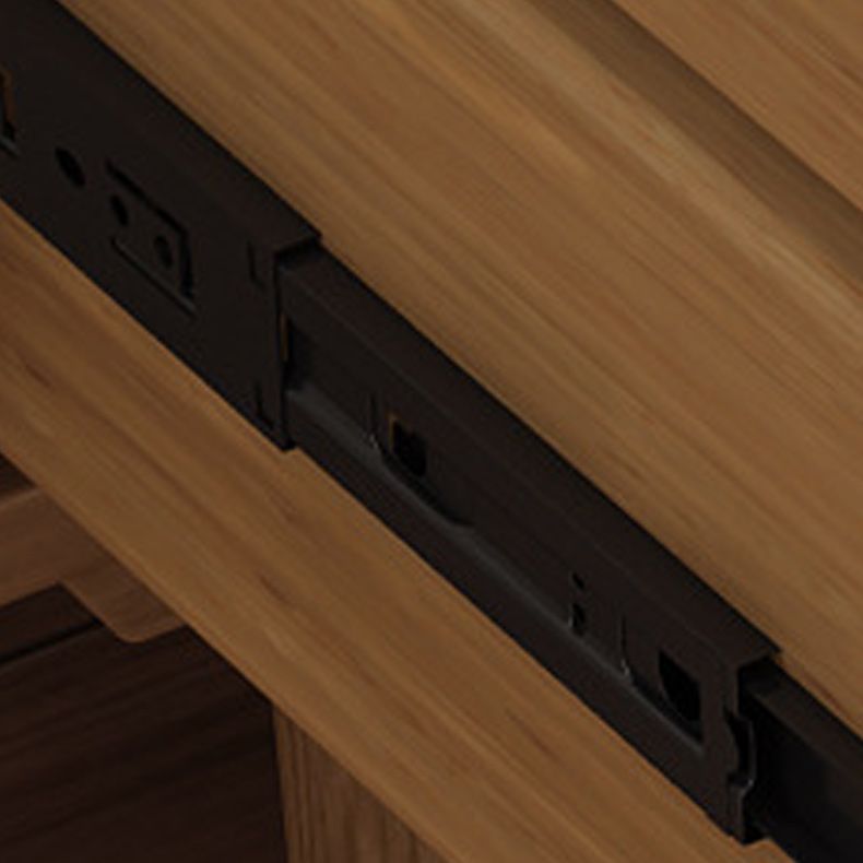 Coffre en bois moderne avec des jambes droites et des tiroirs accent coffre