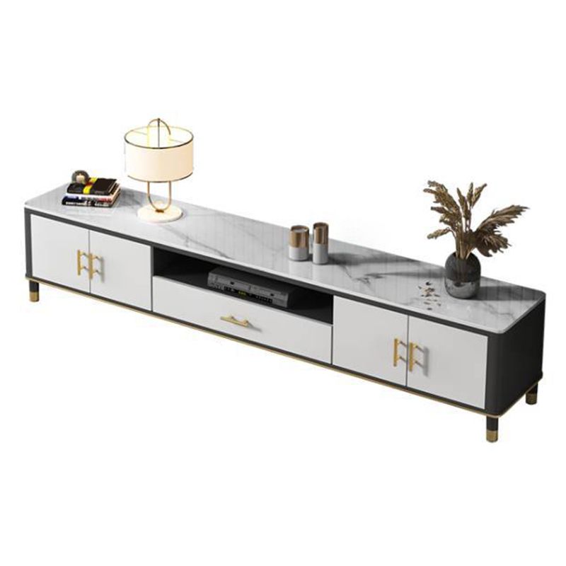 Open Storage TV Media Console Stone TV Console for Living Room Clearhalo 'furn' 'furn_tv_stands_entertainment_centers' 'Furniture' 'Living Room Furniture' 'TV Stands & Entertainment Centers' 'TV Stands & Media Storage Furniture' 'tv_stands_entertainment_centers' 1200x1200_0691b6f5-226a-4c2d-aa25-e91e776be89e