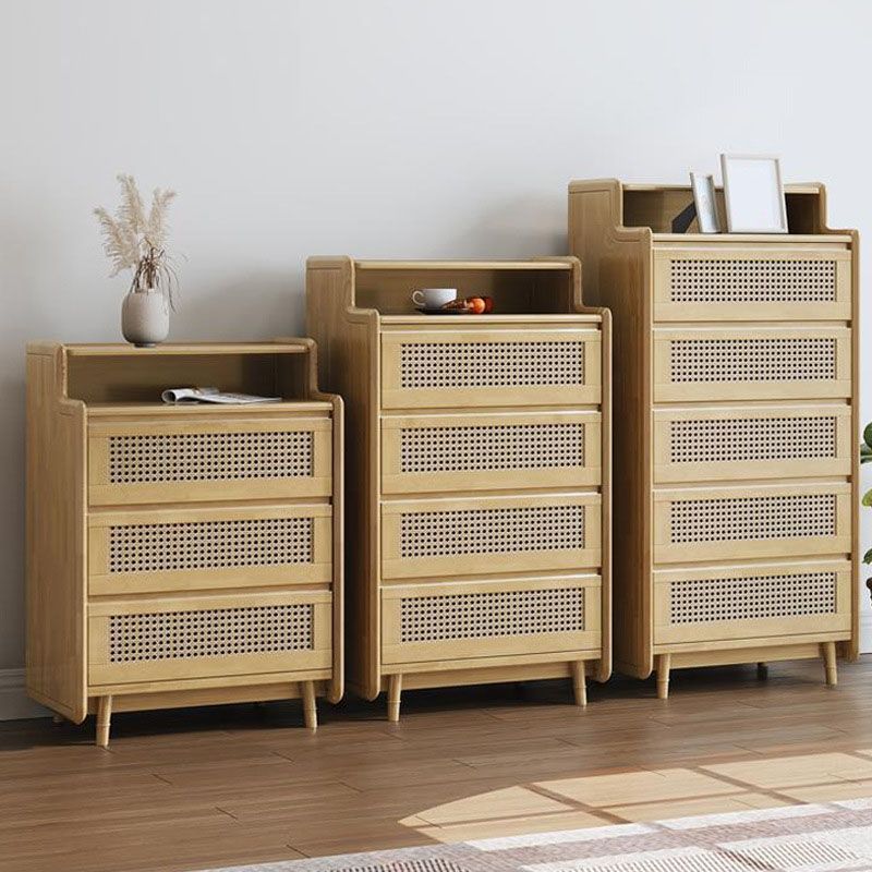25.6" W Rattan Accent Chest in Rubberwood with Storage Drawers Clearhalo 'Cabinets & Chests' 'cabinets_chests' 'furn' 'furn_cabinets_chests' 'Furniture' 'Living Room Furniture' 1200x1200_0692de3a-6021-49b9-9c39-9d1353b552b1