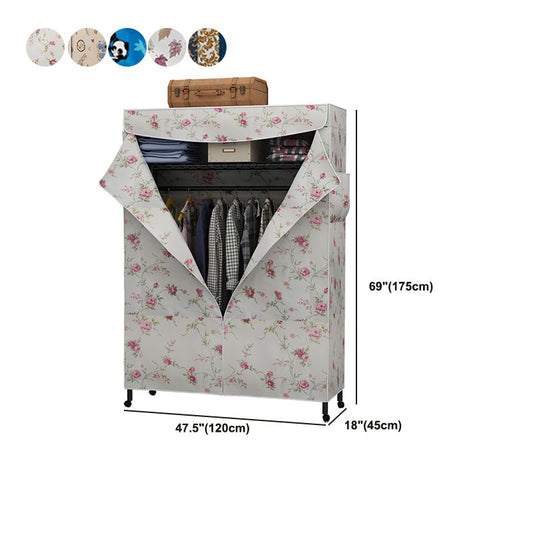 Hedendaagse stijl garderobe metaal verstelbare planken garderobe kast