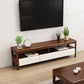 Meuble TV moderne en bois, Console de rangement ouverte, support multimédia TV avec tiroirs pour salon