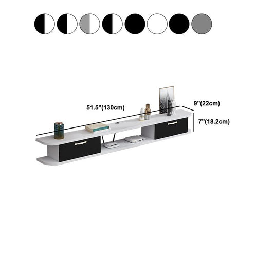 8,7 pollici D -Event Wood TV stand, console per supporto TV minimalista con 2 stendili inclusi