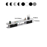 8,7 pollici D -Event Wood TV stand, console per supporto TV minimalista con 2 stendili inclusi